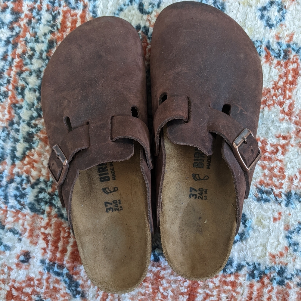 Birkenstock Boston Clogs - Oiled Leather size 37 (Unisex)